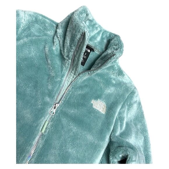 The North Face FAUX FUR FLEECE Outdoor Ski Winter Fall Womens Mint Green Jacket - Picture 2 of 7